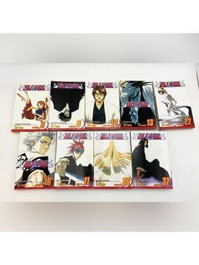 Bleach Manga English Lot of 9 Volumes 3, 8, 11-13, 16, 22, 36-37 Viz Media